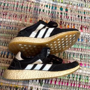 Adidas Black and White Sneakers with air boost